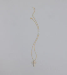 Divine Sparkle Cubic Zirconia Cross Necklace